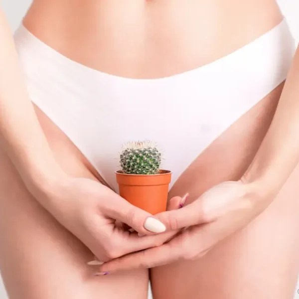 Brazilian Waxing hilft Frau mit stacheligem Kaktus im intimen Bereich